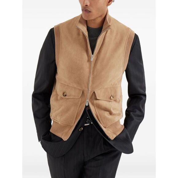 Brunello Cucinelli Men Leather Vest - Picture 4 of 5